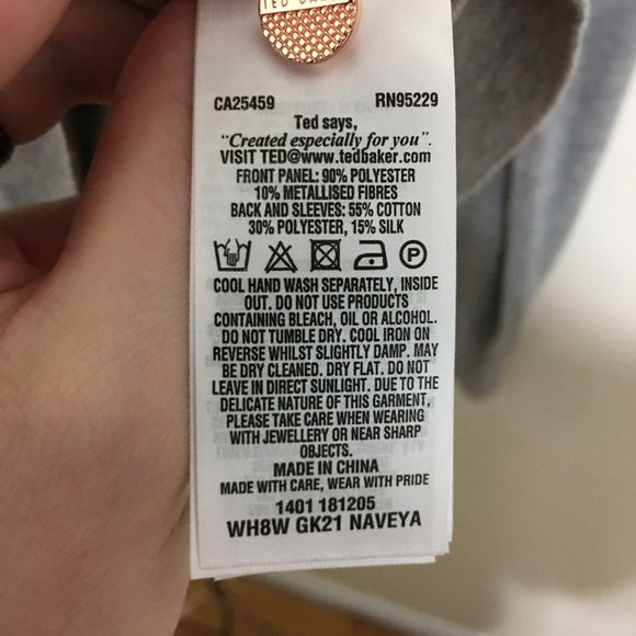 TED BAKER naveya eloquent jacquard cardigan D20 - Picture 3 of 5